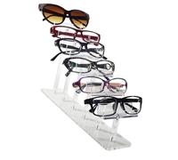 Xinsheinelry Étagère de rangement élégante en acrylique pour lunettes de soleil pouvant contenir 3/4/6 paires pour chambre à coucher, bureau ou entrée