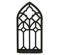 Xinsheinelry Étagère flottante rétro en bois creux avec cadre de fenêtre - Support de rangement mural pour plantes en cristaux