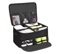 Xinsheinelry Étui de voyage zippé pour équipement de golf avec couche pliable pour chaussures, balles et gants, grand espace pour sacs caddie et casiers, sac anti-déversement