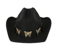 Xinsheinelry Fedoras Panama Charm papillon pour femme et homme Accessoire photo Western pour homme et femme Unisexe
