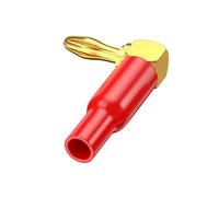 Xinsheinelry Fiches Bananes en Forme De L 4 Mm Plaquées Or 24 Carats Connecteurs Récepteur AV avec Conception Encastré pour Une Installation Murale Connecteurs Fil Haut-parleurs sans Soudure