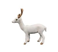 Xinsheinelry Figurines de cerf de Noël - Modèle réaliste de renne avec bois pailleté et pieds - Décoration de table