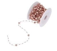 Xinsheinelry Garniture de franges de perles pour l ' artisanat, chaîne de perles dorées, gothiques pour la fabrication de bijoux, breloques pendantes, guirlande de chaîne de, décorations de fête de