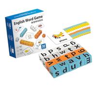 Xinsheinelry Grands Blocs de Lettres en Bois de 25mm pour, y Compris Un conteneur de Stockage, Jouet d ' orthographe éducatif, Blocs d ' Apprentissage de l ' Anglais pour