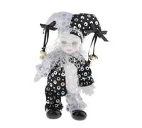 Xinsheinelry Handcrafts Figurine de clown en porcelaine avec motif antique et détails complexes et expression amusante du visage Décoration de bureau ou de maison Figurine de clown en céramique