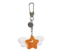 Xinsheinelry Happy Star Porte-clés moulé en gélatine douce Texture Sac de téléphone Ajout permanent Colophane verte Artisanat Transportable Objet décoratif Jolie sangle de téléphone verte, b, taille