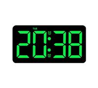 Xinsheinelry Horloges numériques Horloge Murale à écran LED avec Deux alarmes Affichage de la Date/température 2 alarmes réveil