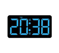 Xinsheinelry Horloges numériques Horloge Murale à écran LED avec Deux alarmes Affichage de la Date/température 2 alarmes réveil