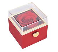 Xinsheinelry Jolie boîte à bagues en métal avec ouverture surprise pour bijoux - Texture pour événements mémorables