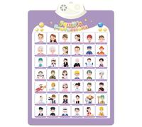 Xinsheinelry Jouet De Tableau Interactif pour Les Compétences Cognitives des Tout-Petits Jouet Éducatif Et d'apprentissage Améliorant Compétences pour Écoles Maternelles Affiche d'apprentissage