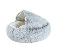 Xinsheinelry Lit pour chat d'intérieur et petit chien, lit chaud pour chiot, 50,8 cm, grotte ronde lavable en machine, lit pour chat d'intérieur lavable