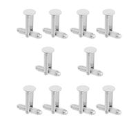 Xinsheinelry Lot de 10 boutons de manchette pour homme Argenté 0,8 cm