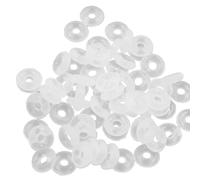 Xinsheinelry Lot de 100 anneaux d'espacement élégants en silicone texturé pour fabrication de bijoux en vrac pour collier avec bouchon en caoutchouc élastique