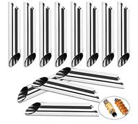 Xinsheinelry Lot de 12 moules à vis en forme de corne de couleur crème, tubes de cannoli pour la cuisson du pain, des cannolis, Noël,