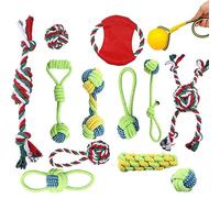 Xinsheinelry Lot de 13 jouets à mâcher pour chien avec corde pour protéger vos meubles - Facile à jouer - Jouet d'entraînement et amélioration des relations avec corde pour chien