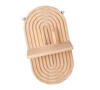 Xinsheinelry Lot de 2 étagères murales ovales en bois vintage pour décoration murale, étagère moderne à suspendre pour salon, salle de bain