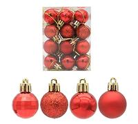 Xinsheinelry Lot de 24 boules de Noël à suspendre pour fête de mariage, Nouvel An, vacances, boules incassables pour décoration d'intérieur pour fête de mariage, vacances, Nouvel An