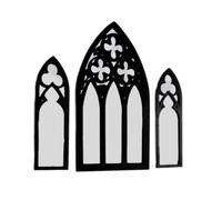 Xinsheinelry Lot de 3 cadres muraux vintage arqués en bois pour fenêtre de cathédrale