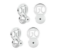Xinsheinelry Lot de 4 fermoirs de Boucles d ' Oreilles de Remplacement, pièces de Verrouillage ovales, Bouchons de Boucles d ' Oreilles pour Un Confort et Un Soutien prolongés, Grands Supports