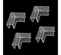 Xinsheinelry Lot de 4 fixations d'angle universelles en PVC pour aquariums assurant une haute transparence, des configurations simples et un maintien sûr des protections d'angle d'aquarium