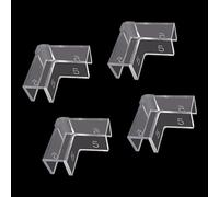 Xinsheinelry Lot de 4 fixations d'angle universelles en PVC pour aquariums assurant une haute transparence, des configurations simples et un maintien sûr des protections d'angle d'aquarium