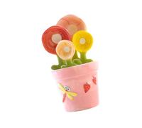 Xinsheinelry Lot de 4 jolis ustensiles de mesure en céramique à trois roues pour la cuisson et le service avec balance de mesure claire