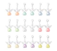 Xinsheinelry Lot de 50 breloques anges pour sac à main, sac à dos, perles, pendentifs, porte-clés, accessoires de sac à main, pendentifs fées avec émerillons et crochets