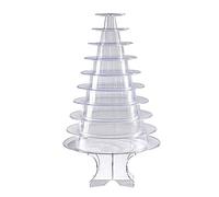 Xinsheinelry Macaron 10 Niveaux avec Base en Acrylique Stand À Gâteau Rond.