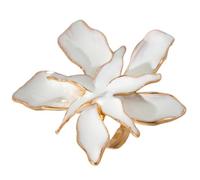 Xinsheinelry Magnifiques bagues réglables avec de grandes perles et fleurs pour événement, bijoux exagérés, accessoires tendance pour femmes, bagues en forme de fleur, One Size, Comme décrit, Comme