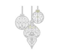 Xinsheinelry Matrices de découpe en métal en forme de boule de Noël pour scrapbooking, album, cartes, arbre de Noël