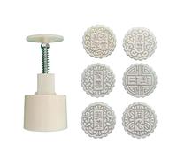 Xinsheinelry Moule 3D en Forme de Mots Chinois, Accessoires de Cuisson de gâteau de Lune, matière Plastique pressée à la Main pour Le Festival de la mi-Automne, Outils et Accessoires de pâtisserie