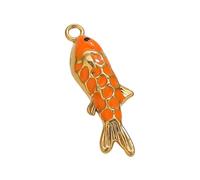Xinsheinelry Pendentif coloré en forme de poisson d'huile qui coule - Accessoire de bijoux délicats - Pour colliers, loisirs créatifs, pendentif de sac, One Size, Comme décrit, Comme décrit.