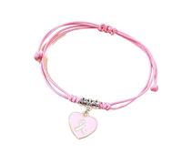 Xinsheinelry Pendentif en Forme de cœur Symbolique en Alliage de Zn, réglable pour Le carcinome de la Poitrine, chaîne de Soutien du carcinome de la Poitrine
