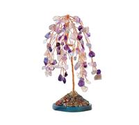 Xinsheinelry Petit bonsaï en osier fait à la main avec base stable pour la maison, le bureau, les décorations Fengshui