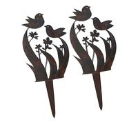 Xinsheinelry Piquet unique en fer pour oiseaux et fleurs pour créer un jardin paisible et une décoration d'herbe à fleurs