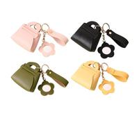 Xinsheinelry Porte-clés de vanité portable 4 en 1, housse en cuir PU étanche avec une bonne transparence, partie pour les activités de plein air, polyvalent en verre