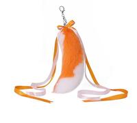 Xinsheinelry Porte-clés doux et pratique pour ceux qui aiment personnaliser un sac à main, cadeau d'anniversaire, Jaune et blanc., taille unique