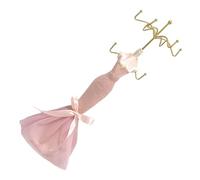 Xinsheinelry Présentoir à bijoux compact avec cadre en résine et bras en tissu pour une présentation sécurisée des colliers en résine