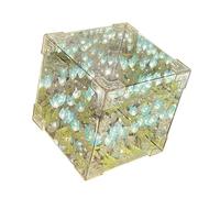 Xinsheinelry Romance Tulipes Veilleuse Kit de bricolage fait à la main Tulipes Fleur Carré Cube Lampe de table pour la décoration de la maison Ambiances