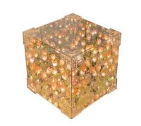 Xinsheinelry Romance Tulipes Veilleuse Kit de bricolage fait à la main Tulipes Fleur Carré Cube Lampe de table pour la décoration de la maison Ambiances