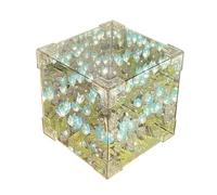 Xinsheinelry Romance Tulipes Veilleuse Kit de bricolage fait à la main Tulipes Fleur Carré Cube Lampe de table pour la décoration de la maison Ambiances