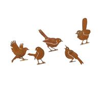 Xinsheinelry Sculptures d'oiseaux finition rouille, idéales pour le jardin, les allées, les décorations de jardin, les collections d'oiseaux en fer, les sculptures de jardin rurales