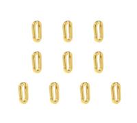 Xinsheinelry Sterlings Lot de 10 fermoirs pour bijoux en argent sterling avec zircone Doré et argent