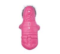 Xinsheinelry Veste à capuche pour chien et chaton - Couleur vive - Coupe-vent - Tendance - Pour l'hiver