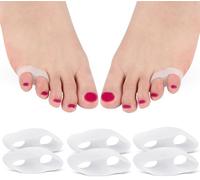 xinshibao Lot de 12 séparateurs d'orteils en gel, en silicone, pour chevauchement des petits orteils, orteils en griffe, hallux valgus, orteils en marteau, correction des douleurs au pied