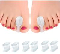 xinshibao Lot de 12 séparateurs d'orteils en gel - En silicone - Pour correction des orteils qui se chevauchent - Bunion et orteils en marteau