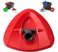XINSHIKEJI Tête de balai rotative rouge pour balai Vileda All Turbo 2 en 1, disque rotatif triangulaire pour balai à franges Turbo Smart/EasyWring&Cleaning - Base de balai en plastique