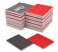 XINSUO 24 Pcs Éponge de Ponçage,Eponge Abrasive,Set d’éponges abrasives,Bloc de Sable en Mousse Souple,Papier Abrasif Sec et Humide pour Modèle de Construction Sèche,Meubles,Méial,Bois