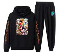 XINTAYEL The Seven Deadly Sins Ensemble de Pantalons à Capuche Meliodas Costume de Cosplay Ensemble de Sweat à Capuche imprimé Harajuku pour Unisexe