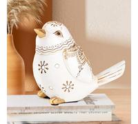 Xintim Statue D'oiseau Blanc pour La Décoration Intérieure,Idéale pour Une Étagère,Salon Chambre à Coucher, Table Centre Table Décoration Bohème,Cadeau pour Les Amoureux des Oiseaux